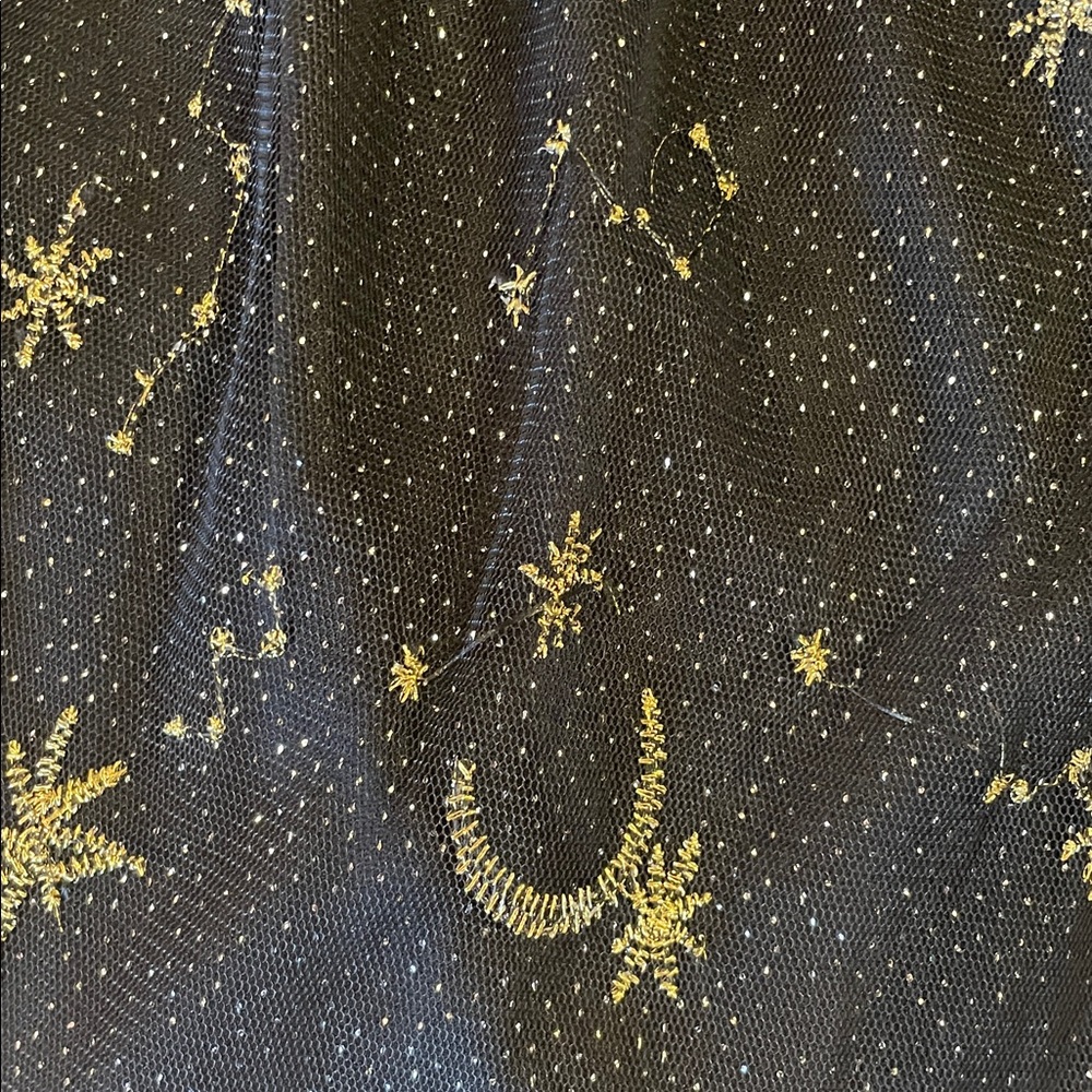 BloomChic Black Midi Dress with Gold Star Print - Picture 6 of 10